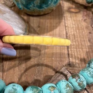 Vintage yellow bangle bracelet